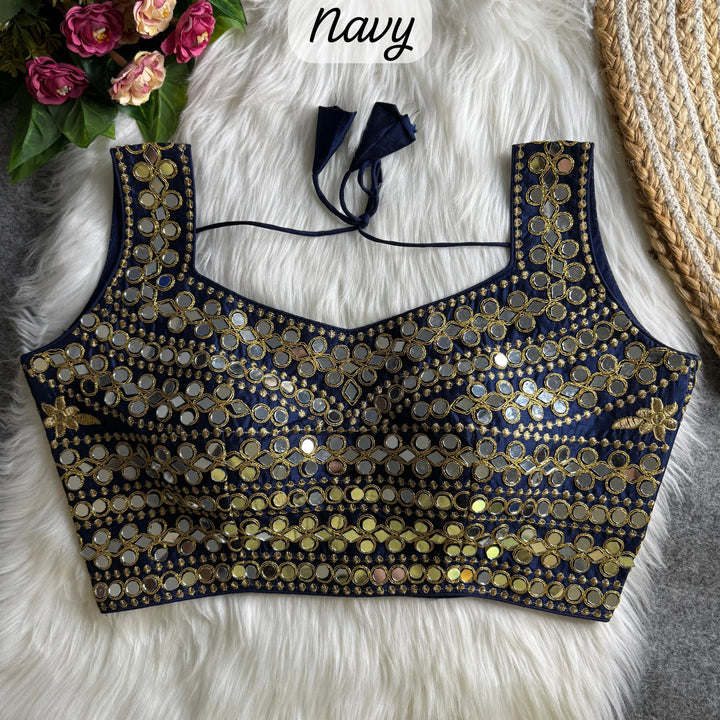 REAL MIRROR WORK SPL. PARTYWEAR BLOUSE