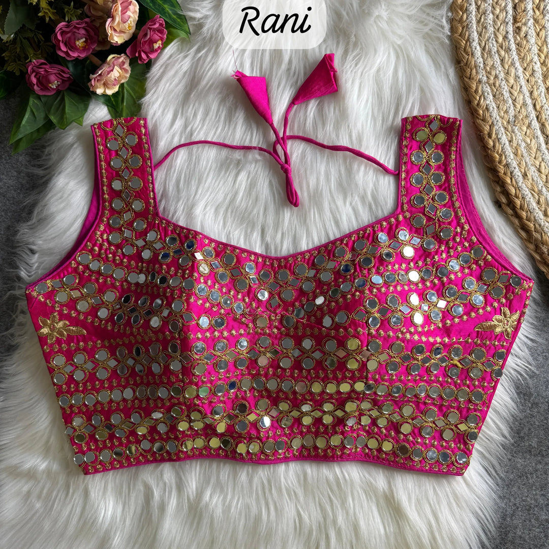 REAL MIRROR WORK SPL. PARTYWEAR BLOUSE