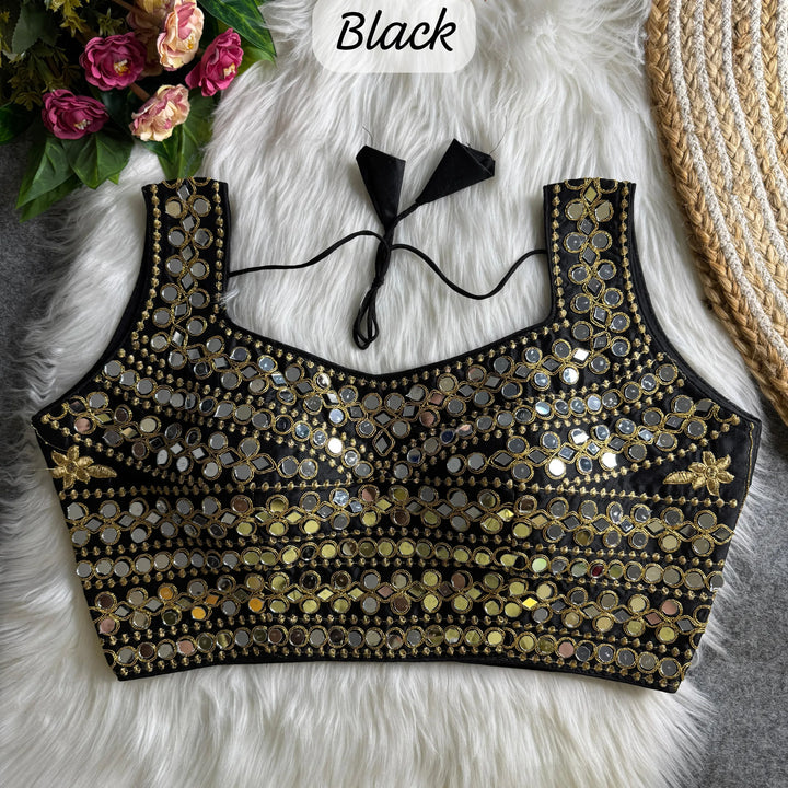 REAL MIRROR WORK SPL. PARTYWEAR BLOUSE