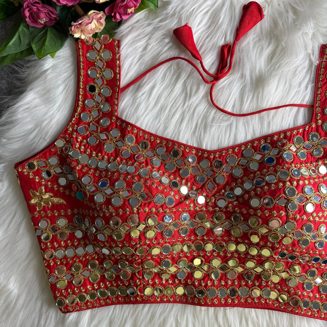 REAL MIRROR WORK SPL. PARTYWEAR BLOUSE