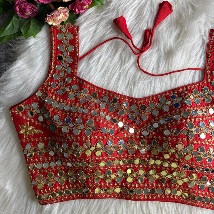 REAL MIRROR WORK SPL. PARTYWEAR BLOUSE