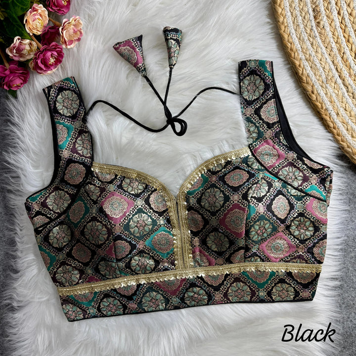 AMRITA SILK JACQUARD BLOUSE