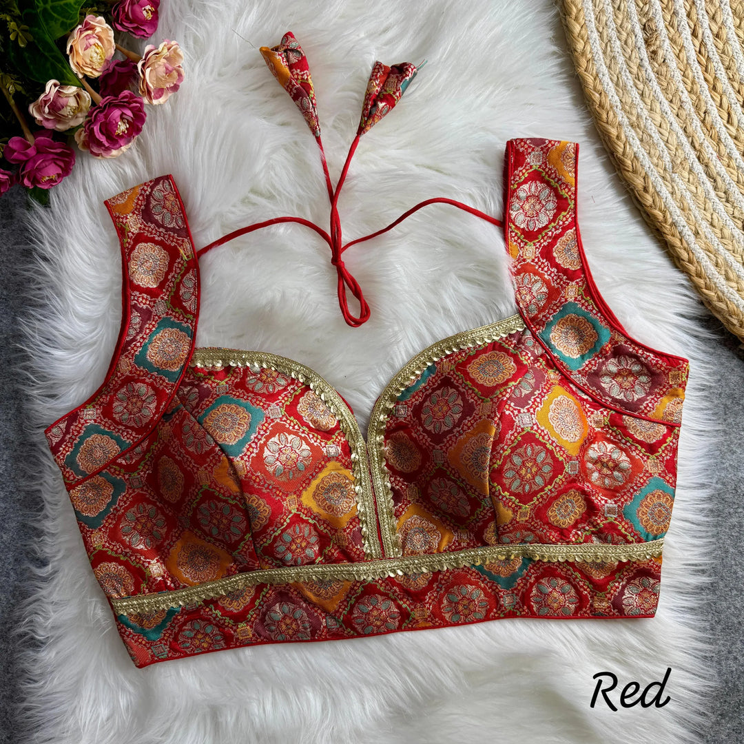 AMRITA SILK JACQUARD BLOUSE