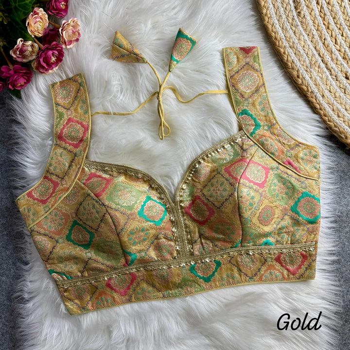 AMRITA SILK JACQUARD BLOUSE