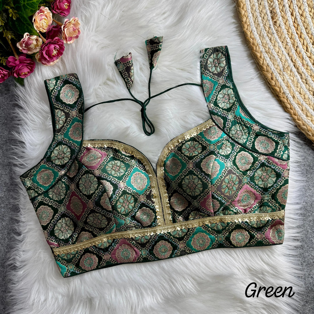 AMRITA SILK JACQUARD BLOUSE