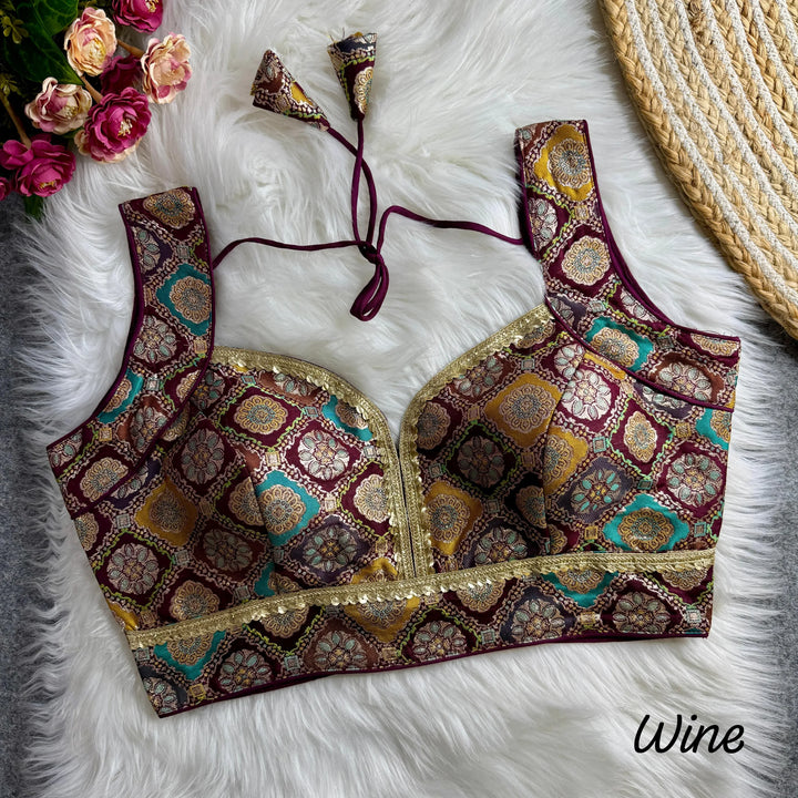 AMRITA SILK JACQUARD BLOUSE