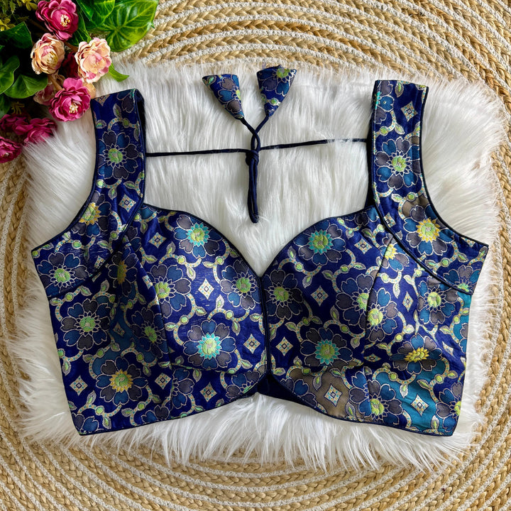NEW SLEEVES LESS JACQUARD BLOUSE
