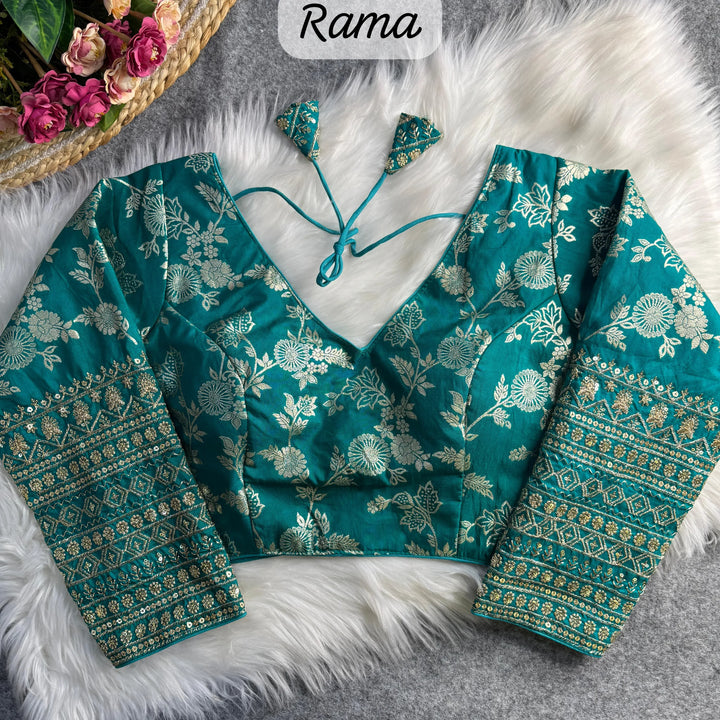 HEAVY PURE DOLA SILK FULL SLEEVES BLOUSE