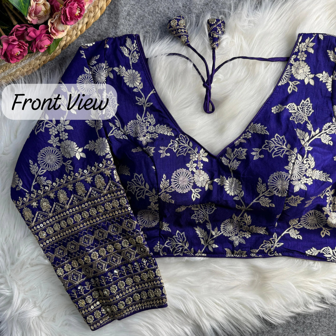 HEAVY PURE DOLA SILK FULL SLEEVES BLOUSE