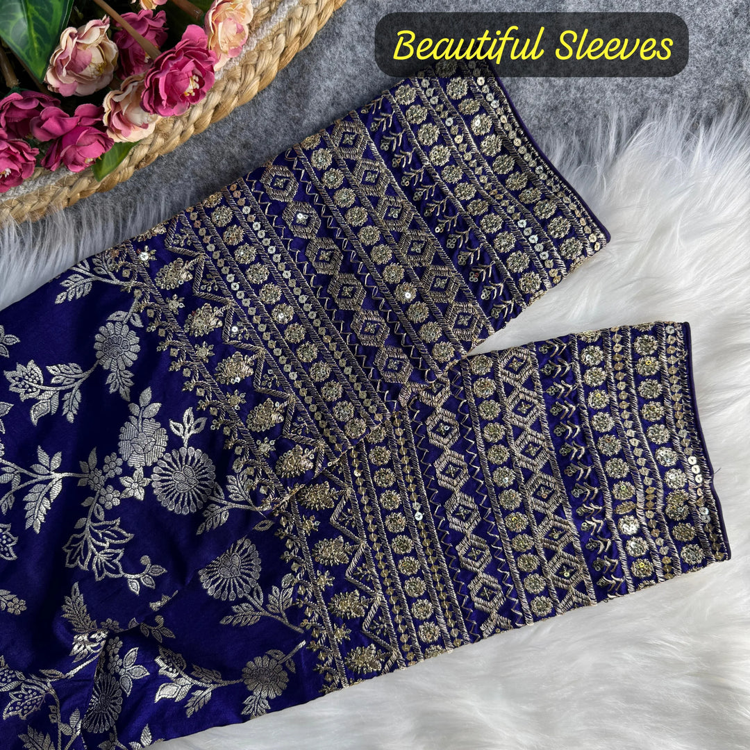 HEAVY PURE DOLA SILK FULL SLEEVES BLOUSE