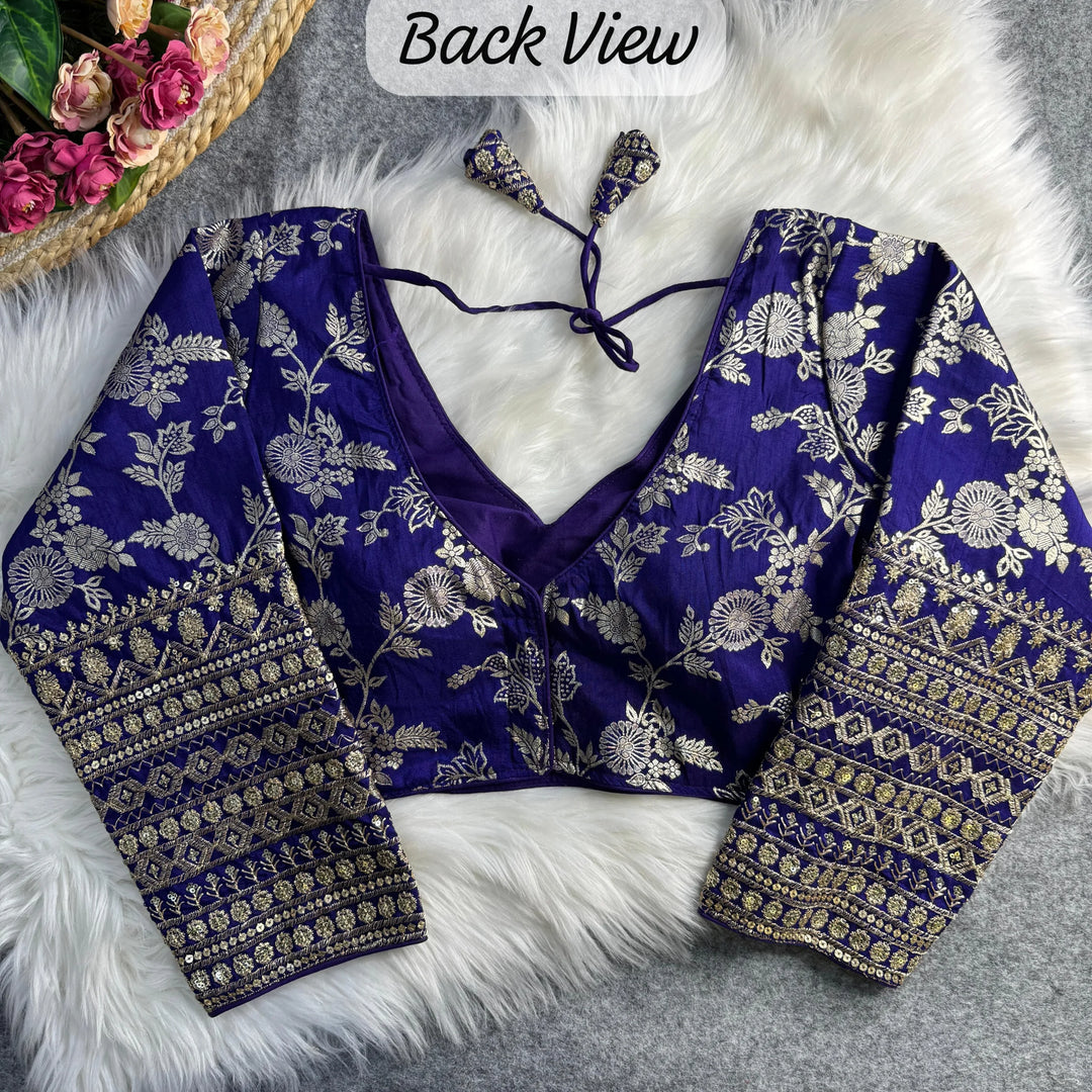 HEAVY PURE DOLA SILK FULL SLEEVES BLOUSE