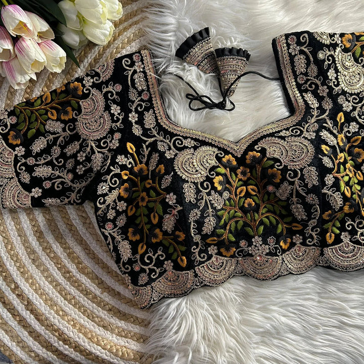 NEW BEAUTIFUL HEAVY VELVET BRIDAL BLOUSE
