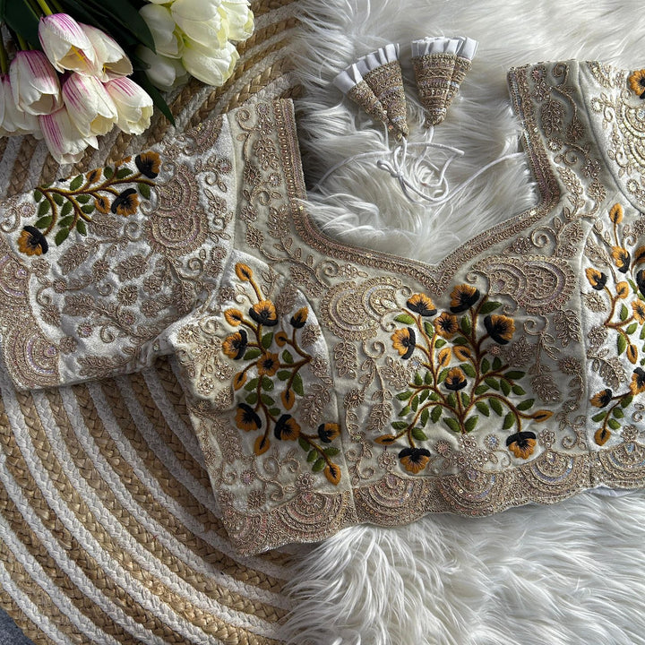 NEW BEAUTIFUL HEAVY VELVET BRIDAL BLOUSE