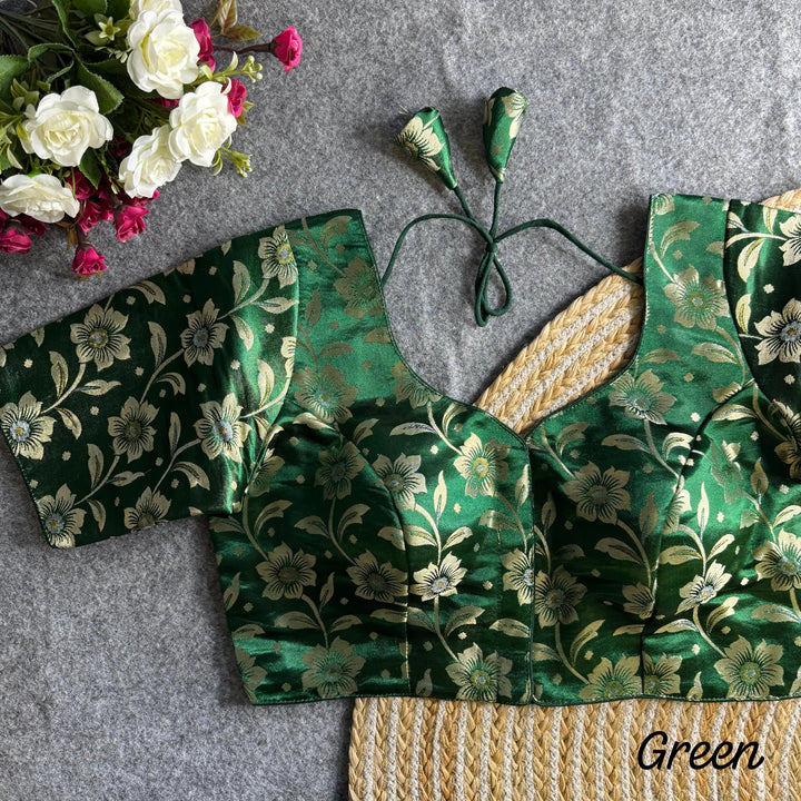 PURE SIMMER JEQUARD SILK BLOUSE