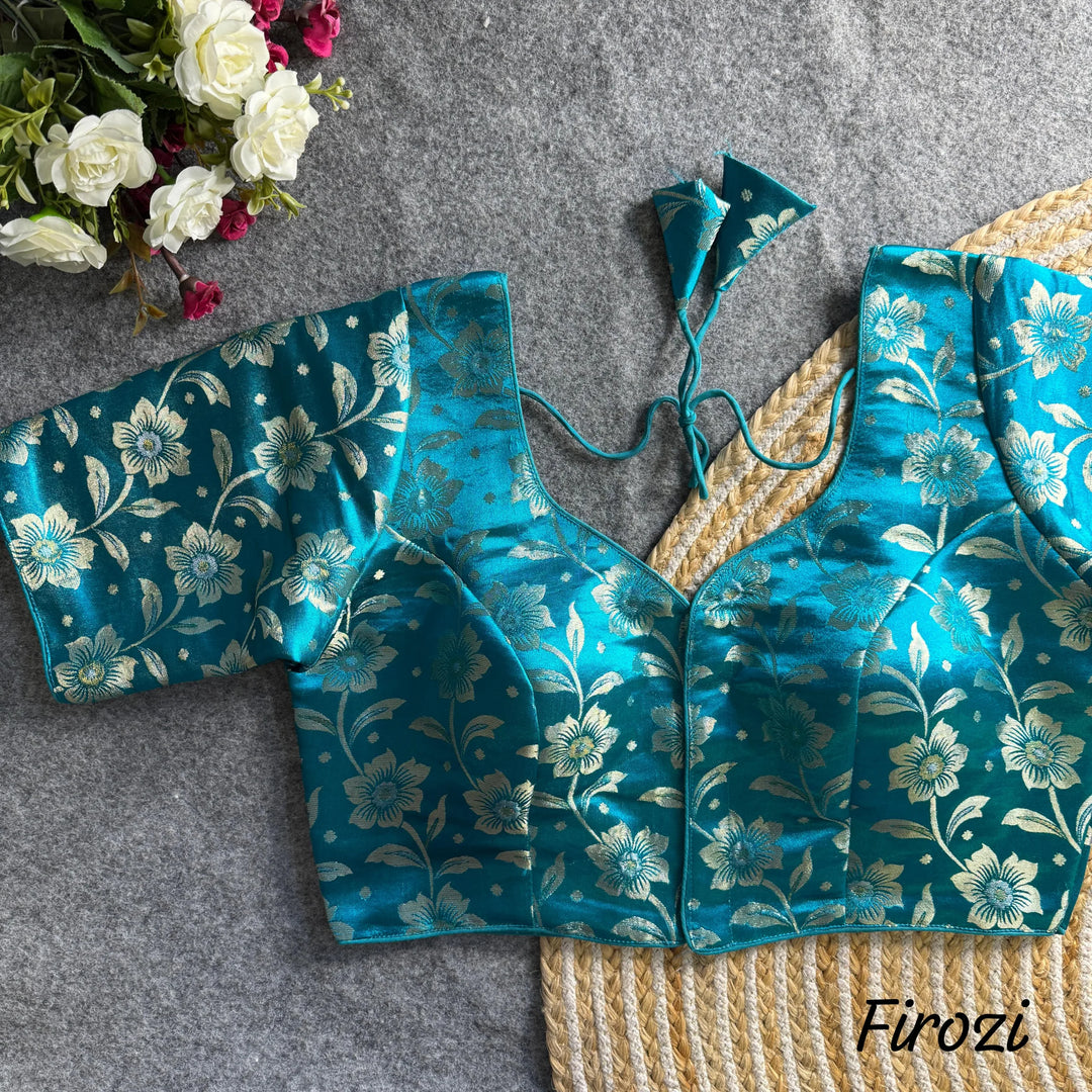PURE SIMMER JEQUARD SILK BLOUSE