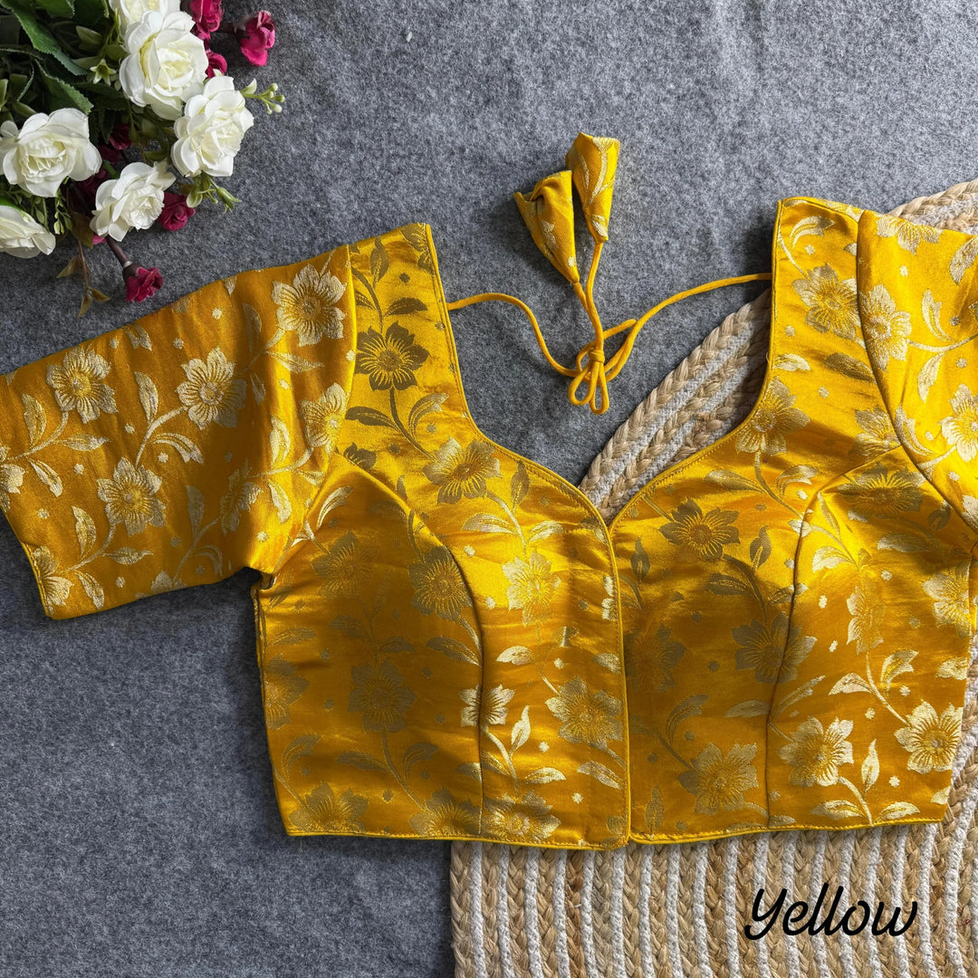 PURE SIMMER JEQUARD SILK BLOUSE