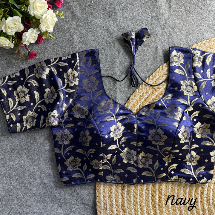 PURE SIMMER JEQUARD SILK BLOUSE