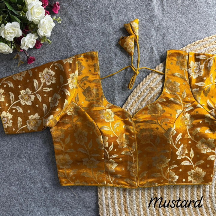 PURE SIMMER JEQUARD SILK BLOUSE