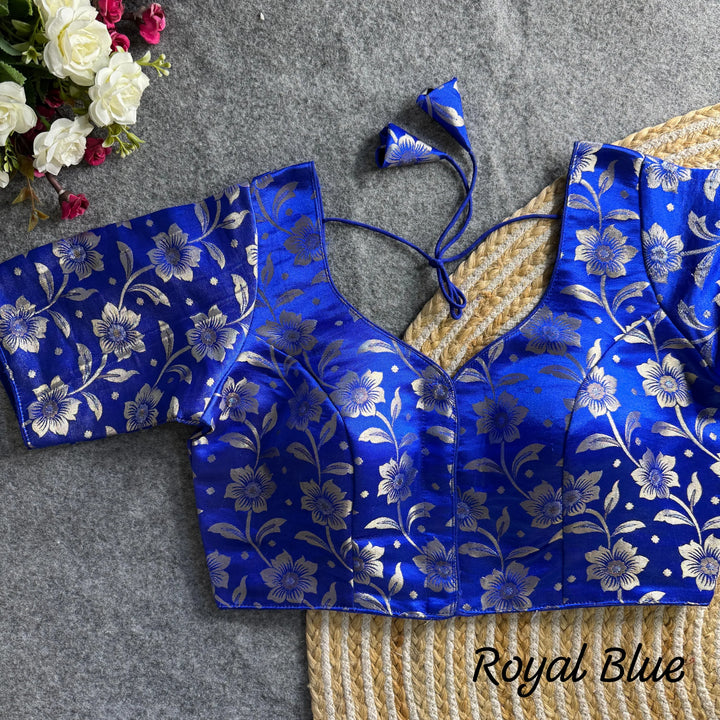 PURE SIMMER JEQUARD SILK BLOUSE