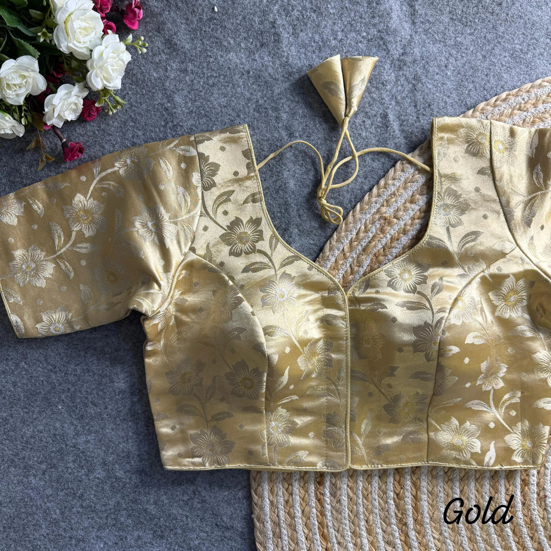 PURE SIMMER JEQUARD SILK BLOUSE