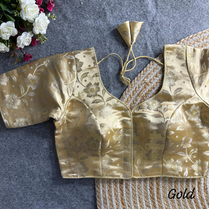 PURE SIMMER JEQUARD SILK BLOUSE