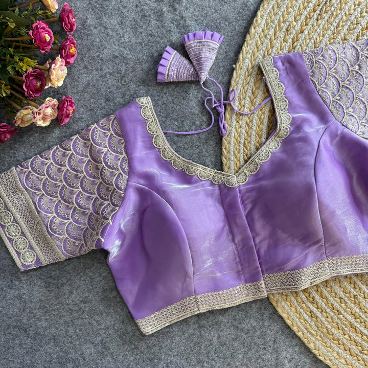 BEAUTIFUL COTTON THREAD WORK ZIMICHOO FABRIC BLOUSE