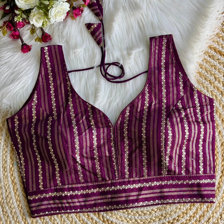NEW BANARASI JEQUARD BLOUSE