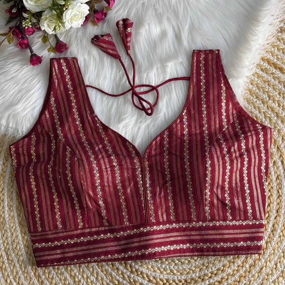 NEW BANARASI JEQUARD BLOUSE