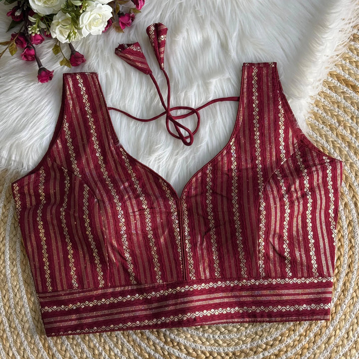 NEW BANARASI JEQUARD BLOUSE