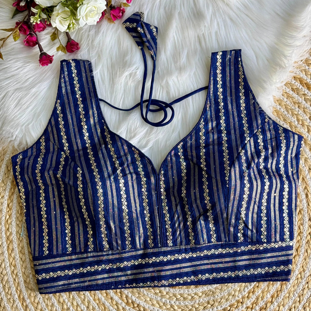 NEW BANARASI JEQUARD BLOUSE
