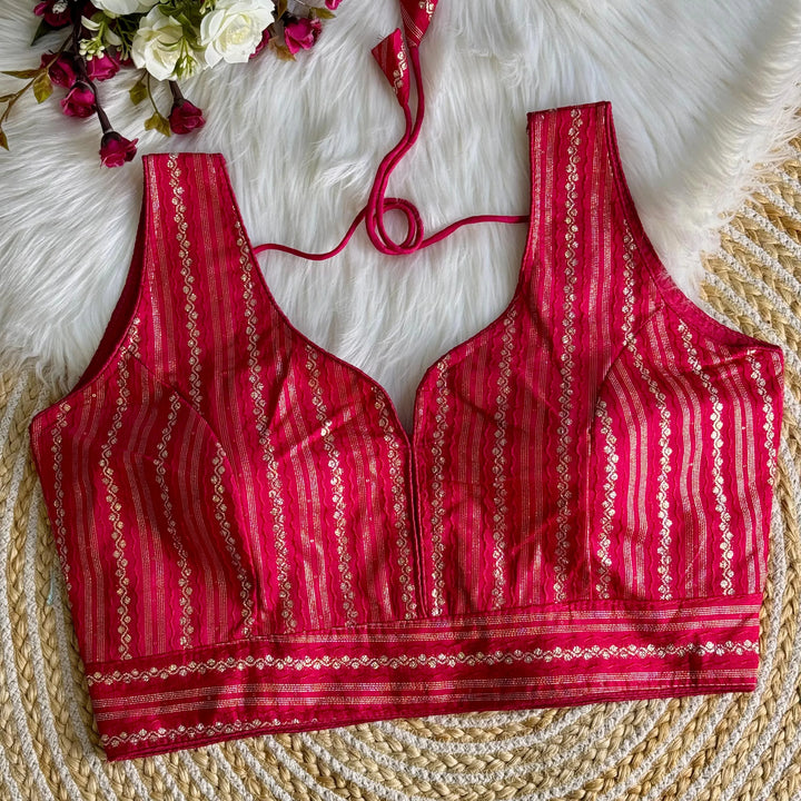 NEW BANARASI JEQUARD BLOUSE