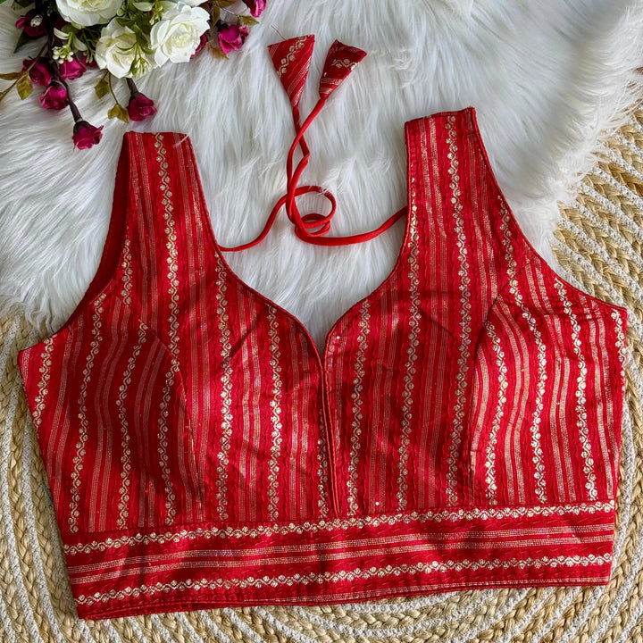 NEW BANARASI JEQUARD BLOUSE