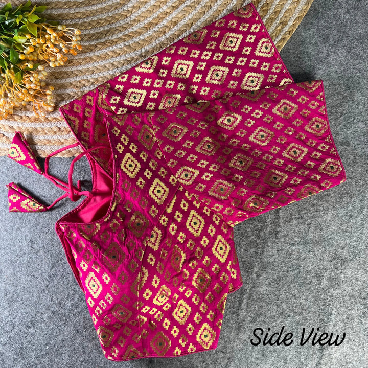 NEW BANARASI JEQUARD PATOLA BLOUSE