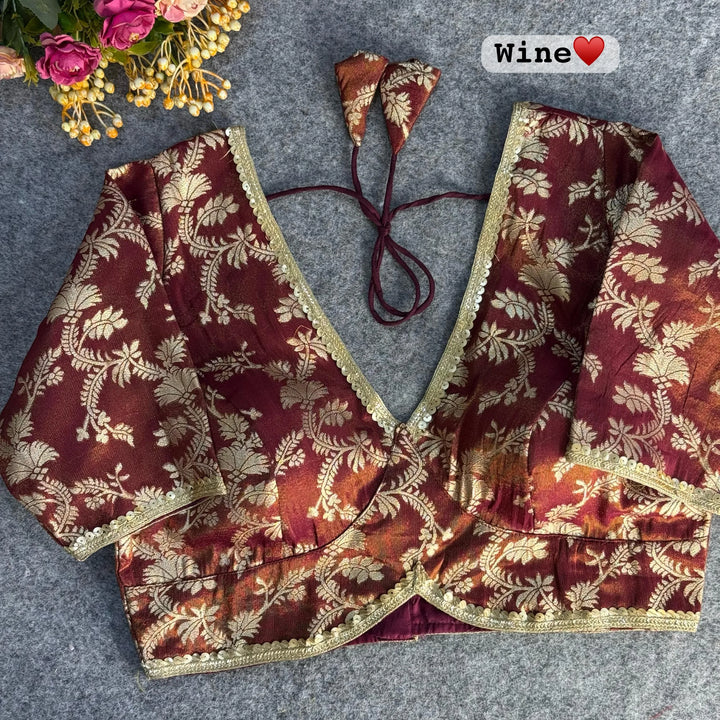 PURE COSMOS VISCOSE JEQUARD SILK BLOUSE