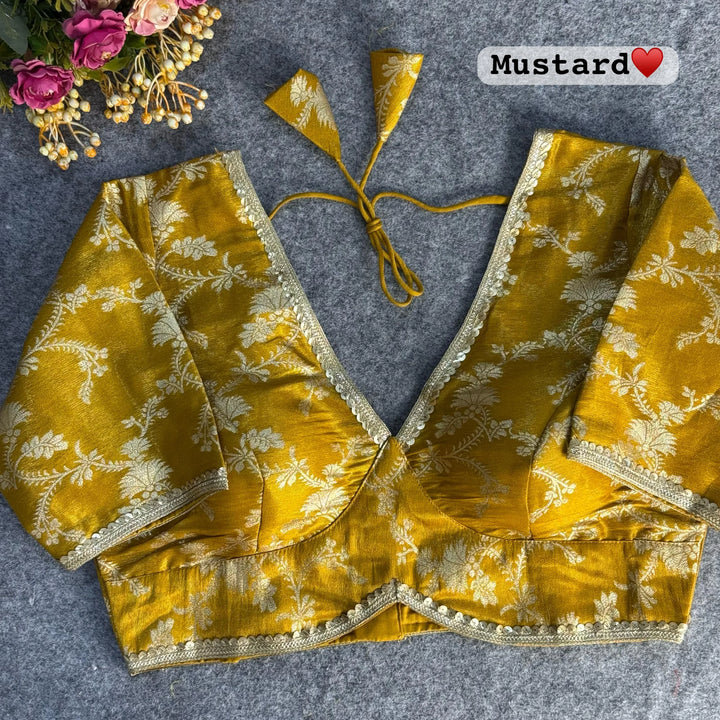 PURE COSMOS VISCOSE JEQUARD SILK BLOUSE