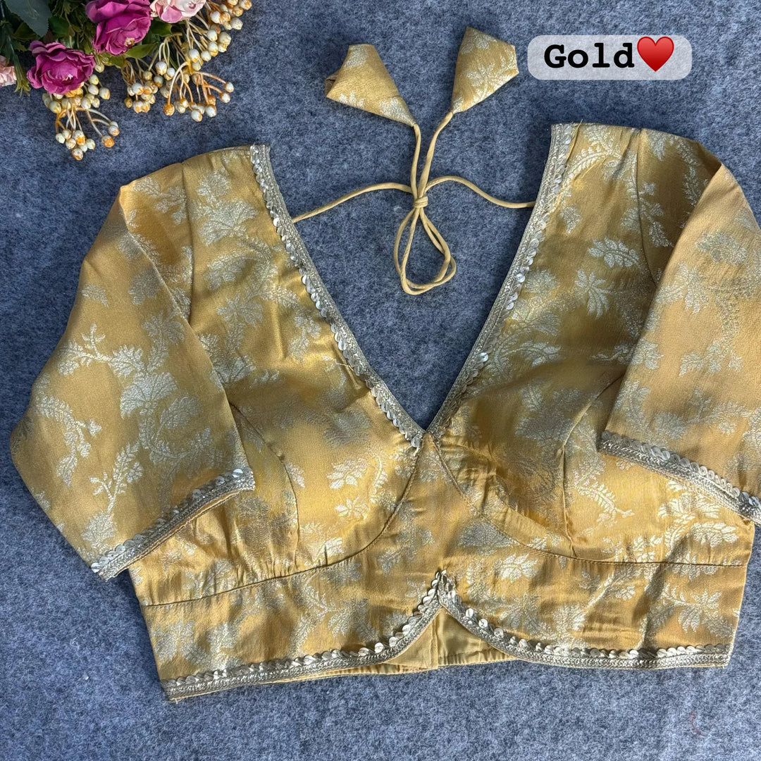 PURE COSMOS VISCOSE JEQUARD SILK BLOUSE