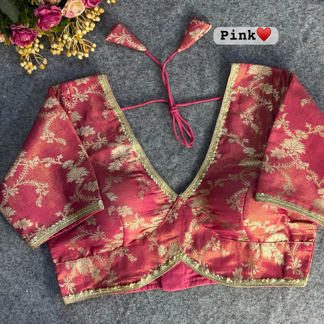 PURE COSMOS VISCOSE JEQUARD SILK BLOUSE