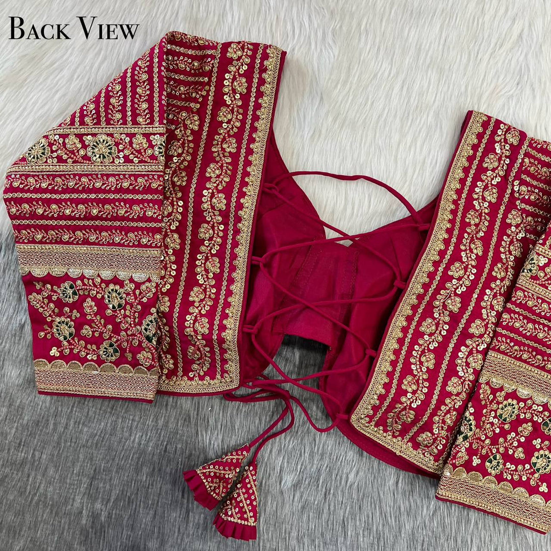 Beautiful Long Sleeves Backless Bridal Look Blouse