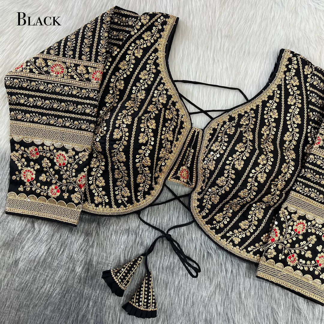 Beautiful Long Sleeves Backless Bridal Look Blouse
