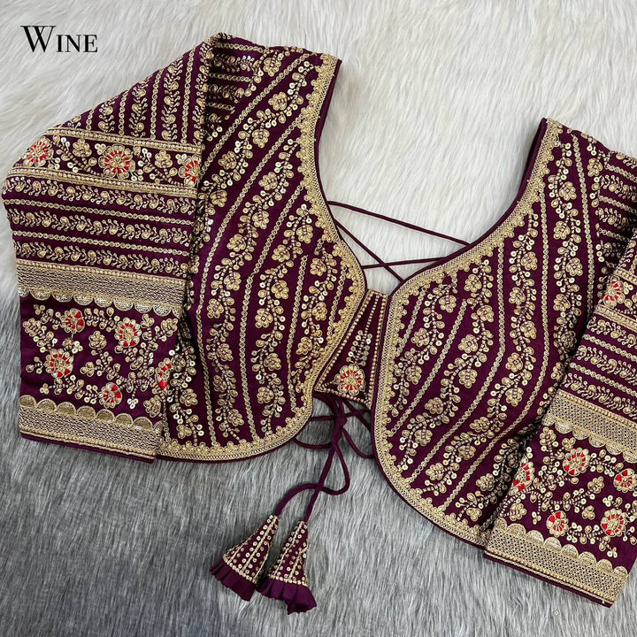 Beautiful Long Sleeves Backless Bridal Look Blouse