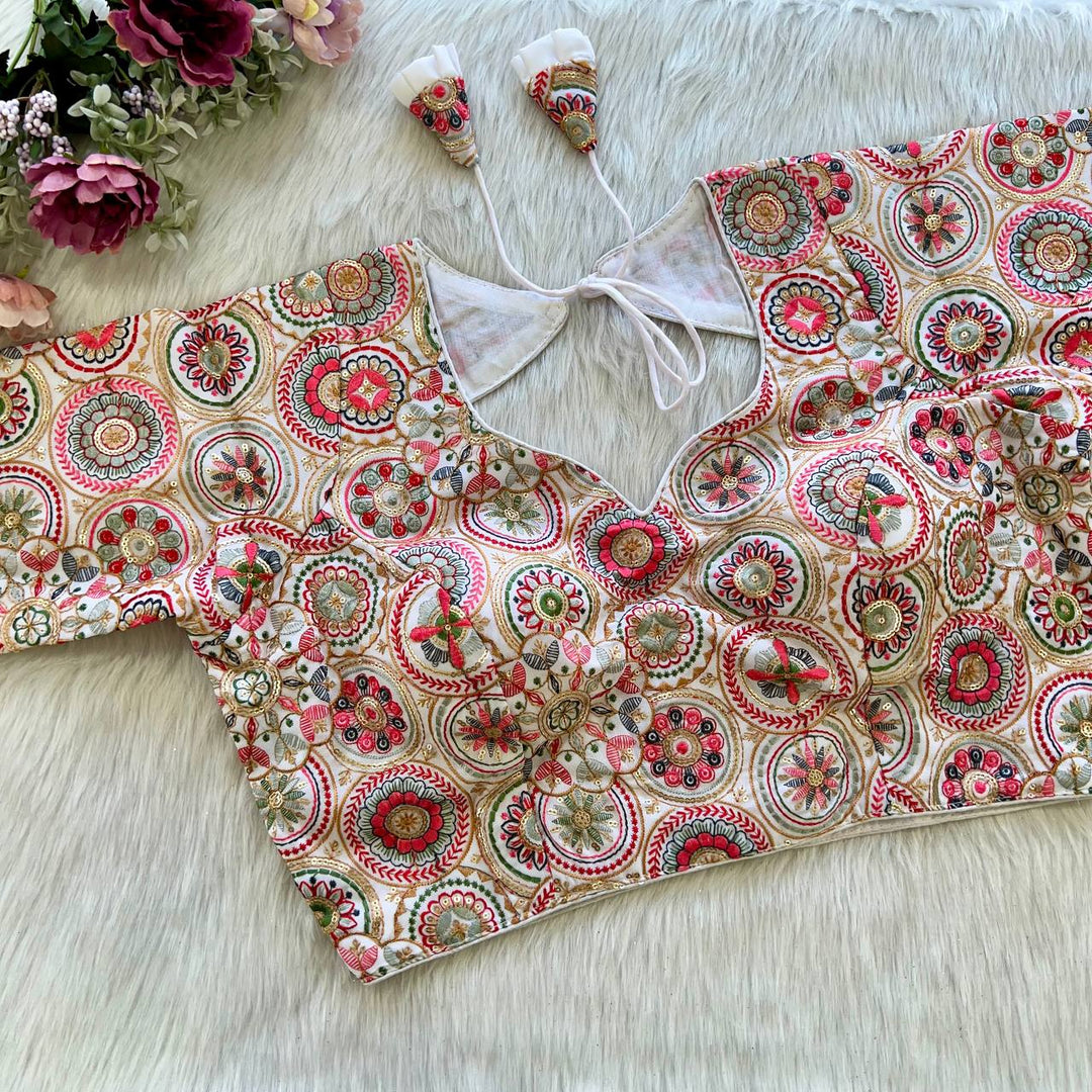 BEAUTIFUL HEAVY KASHMIRI WORK BLOUSE