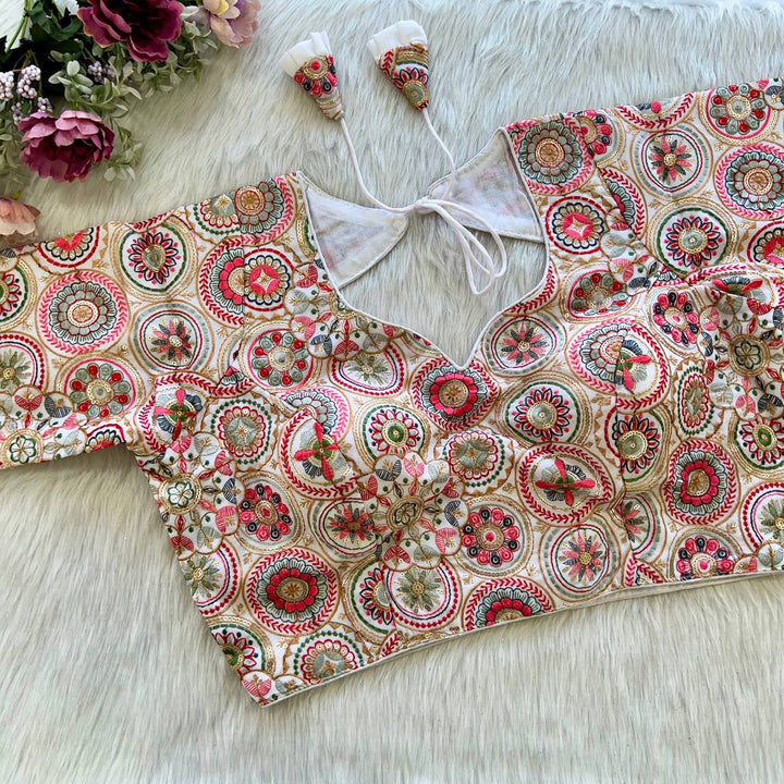 BEAUTIFUL HEAVY KASHMIRI WORK BLOUSE