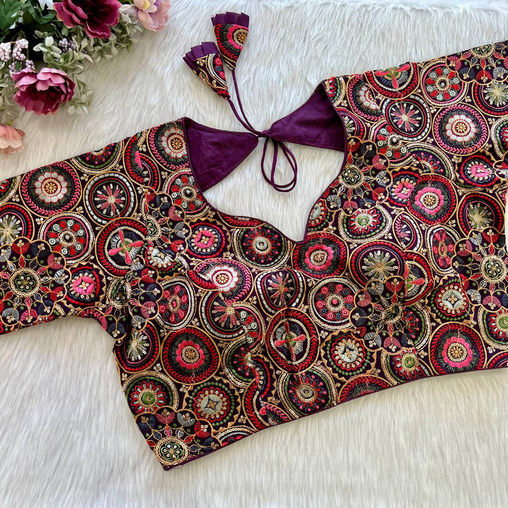 BEAUTIFUL HEAVY KASHMIRI WORK BLOUSE