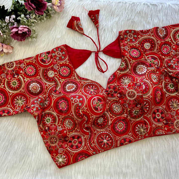 BEAUTIFUL HEAVY KASHMIRI WORK BLOUSE