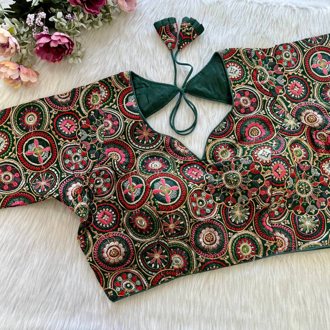 BEAUTIFUL HEAVY KASHMIRI WORK BLOUSE