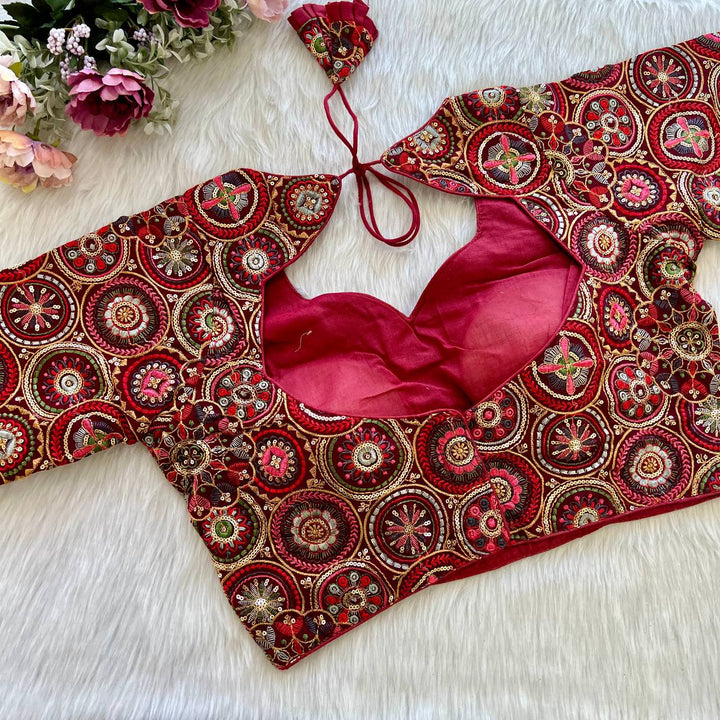BEAUTIFUL HEAVY KASHMIRI WORK BLOUSE