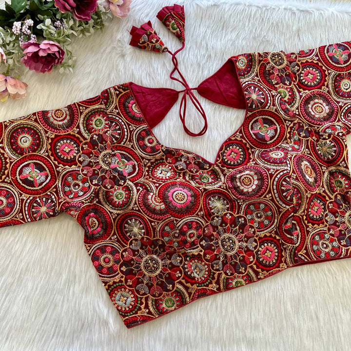 BEAUTIFUL HEAVY KASHMIRI WORK BLOUSE